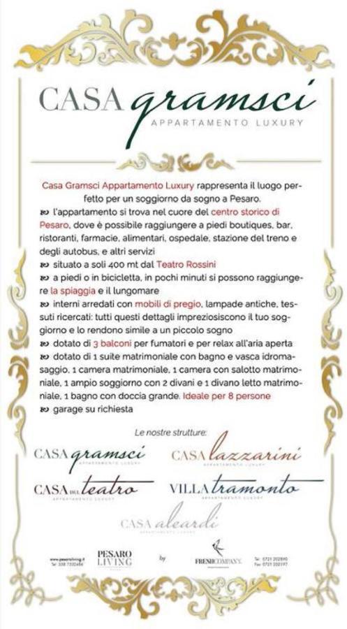 Casa Gramsci Luxury Apartment Pesaro Eksteriør bilde